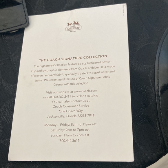 Coach F12852 Black Metallic Canvas  & Leather Jacquard Studded messenger bag - Picture 11 of 13